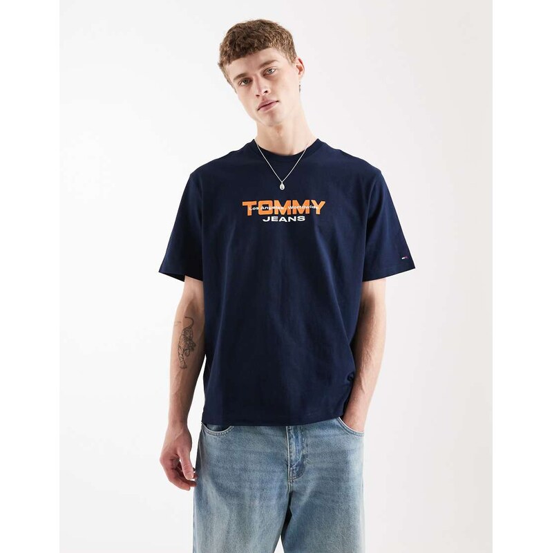 Tommy Jeans 90s block t-shirt in navy