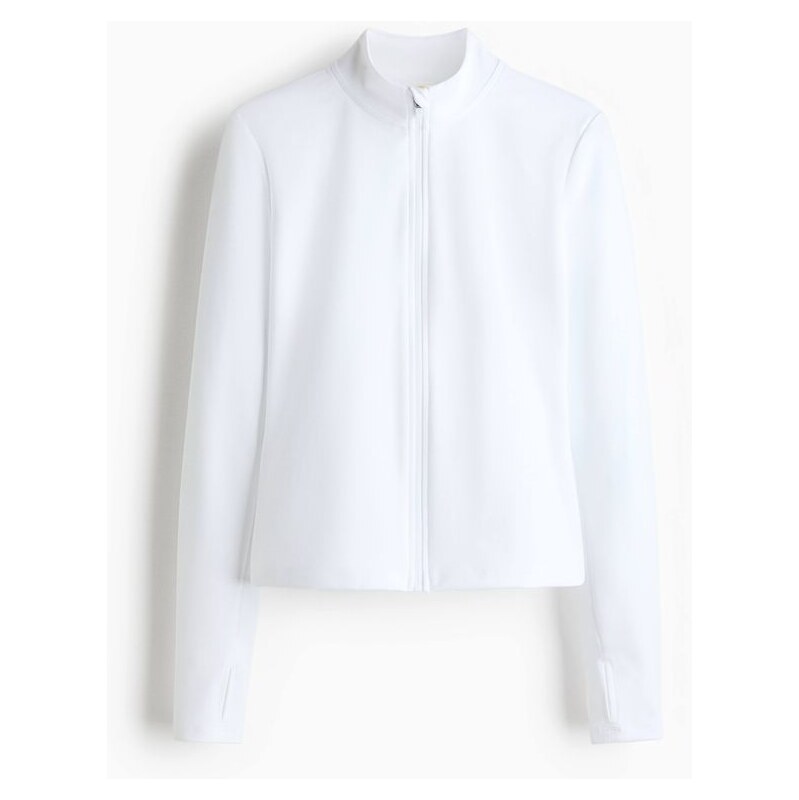 H&M - Sportovní bunda na zip SoftMove - bílá 114939897