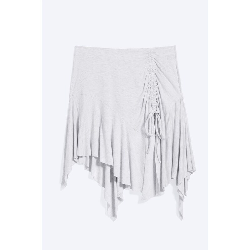 H&M - Asymetrická Midi Sukně - šedá 114939933