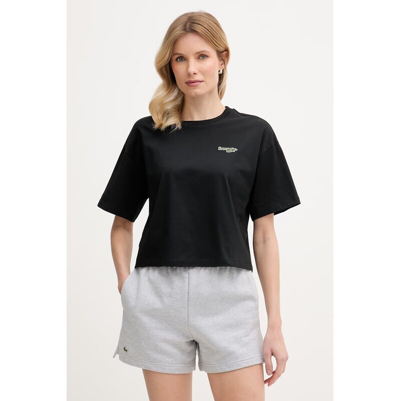 Lacoste Crop top dámský bavlněný