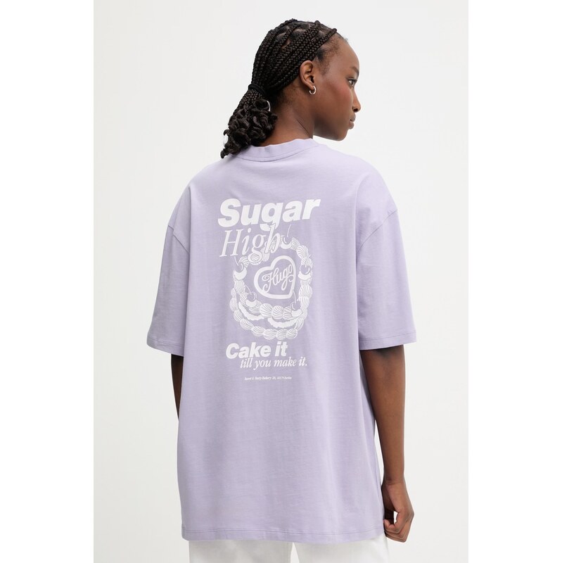 HUGO Blue tričko dámské bavlněné Oversized Tee B 114940160