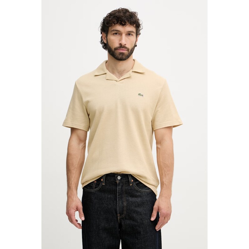 Lacoste polo s příměsí lnu pánské