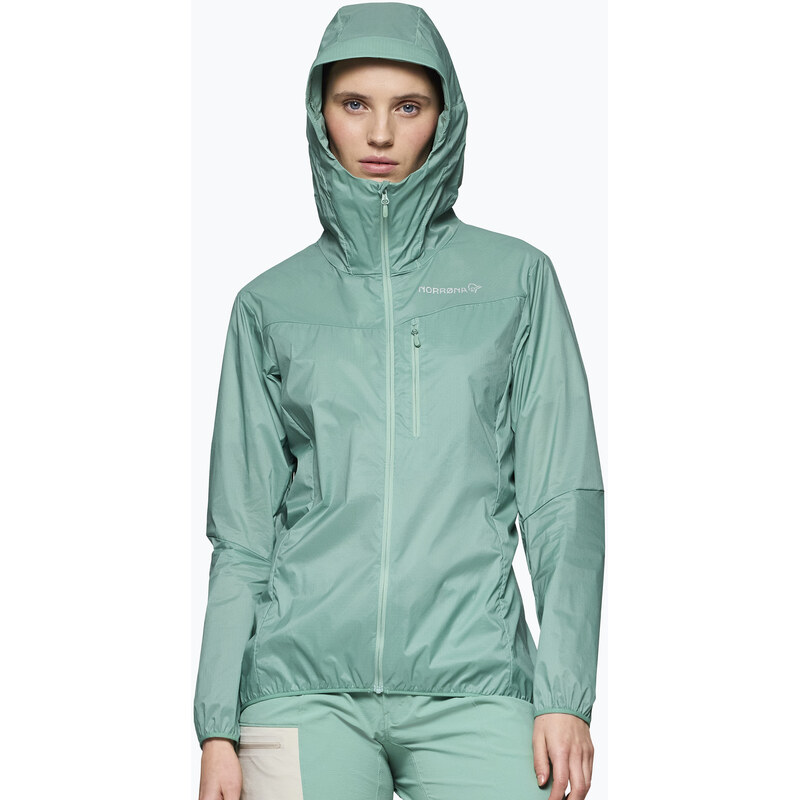 Dámská větrovka NORRONA Faketind Aero60 Zip Hood aqua haze