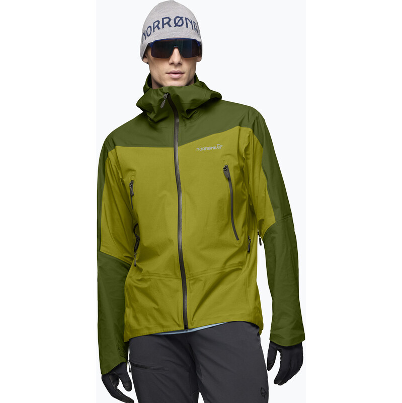 Pánská nepromokavá bunda NORRONA Falketind Gore-Tex golden lime