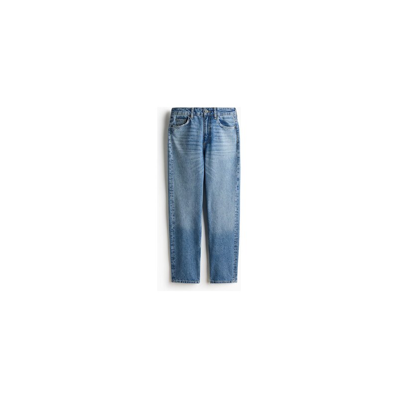 H&M - Mom High Waist Ankle Jeans - Denim Blue