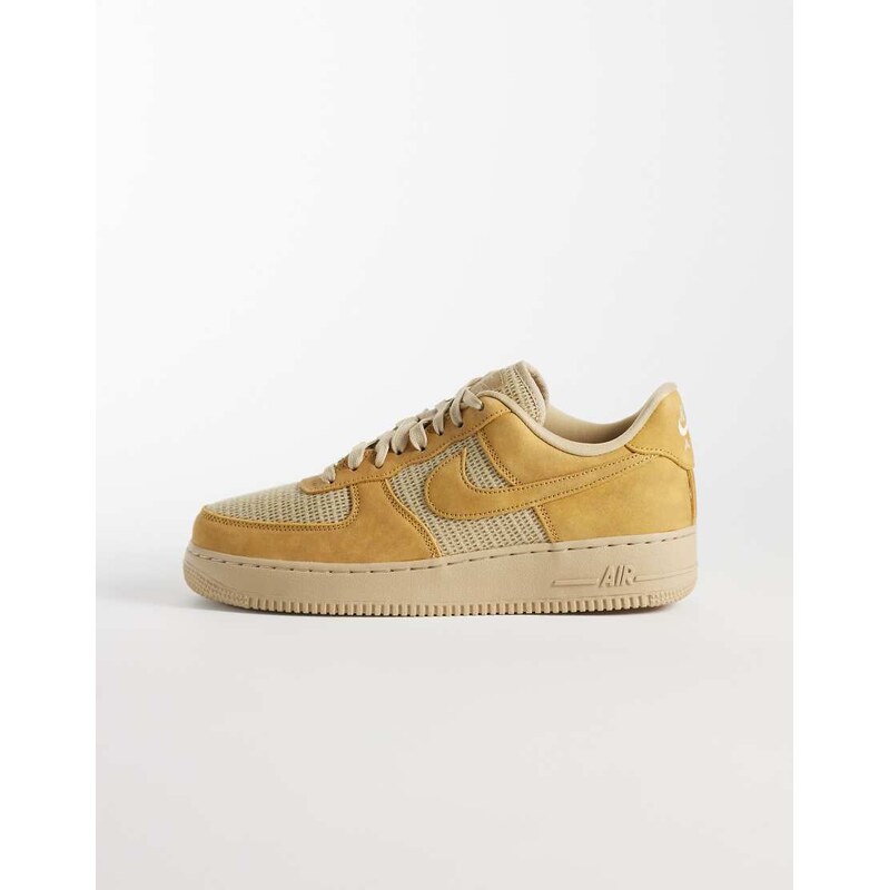 Nike Air Force 1'07 LV8 woven trainers in brown-White