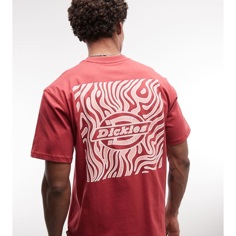 Dickies Paradise backprint t-shirt in red - exclusive to ASOS