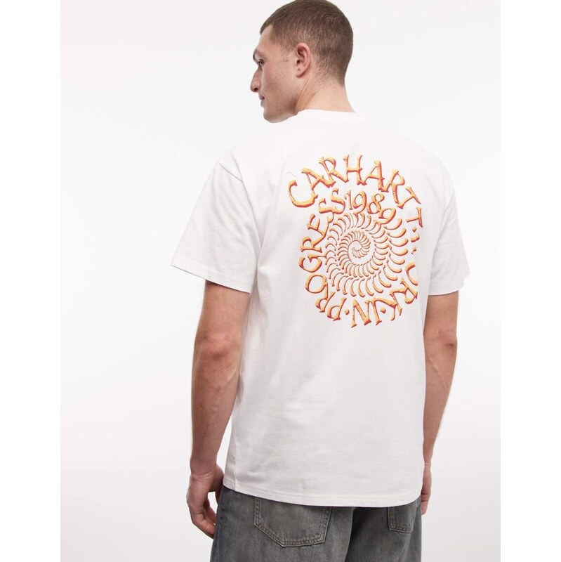Carhartt WIP spirals back print t-shirt in white