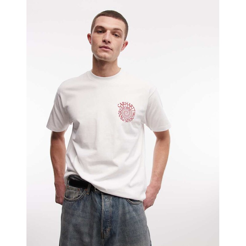 Carhartt WIP spirals back print t-shirt in white
