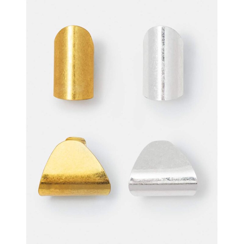 Pull&Bear Pack of 4 metallic ear cuff rings. in gold 115007279