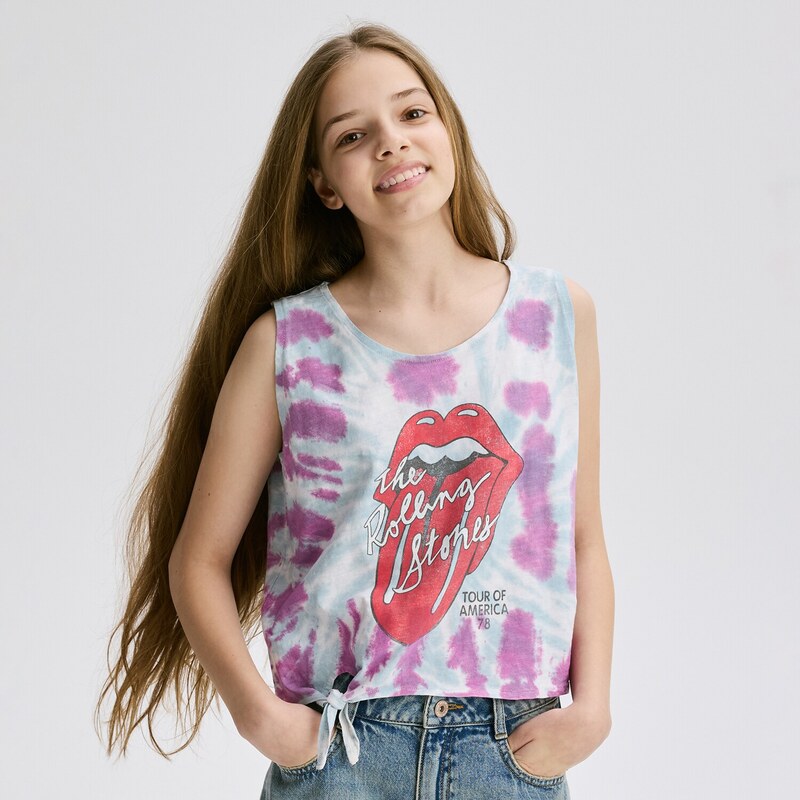 Reserved - Crop top The Rolling Stones - vícebarevná