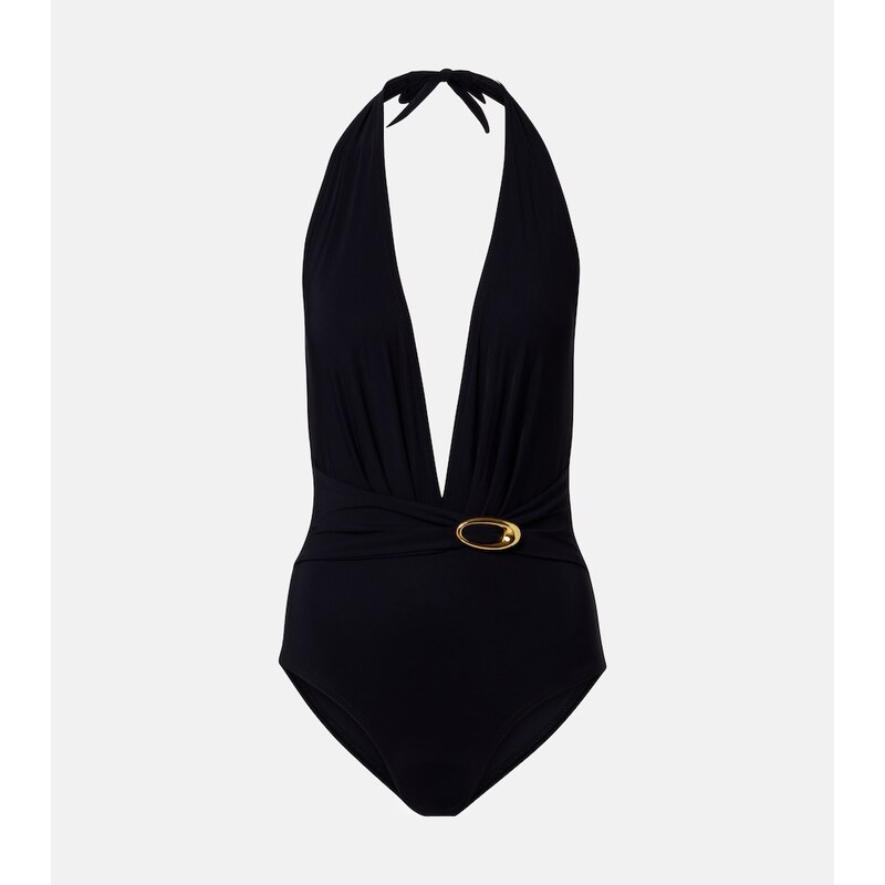 Karla Colletto Solid embellished swimsuit