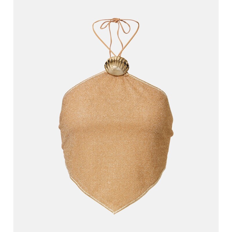 Oséree Lumière halterneck crop top