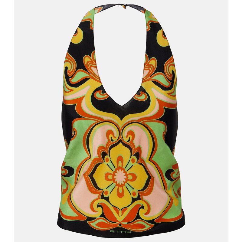 Etro Floral silk top