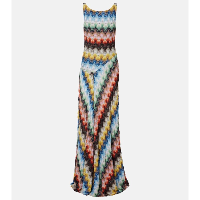 Missoni Open-back lamÃ maxi dress