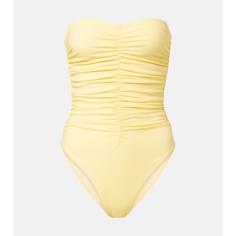Karla Colletto Ruched bandeau swimsuit