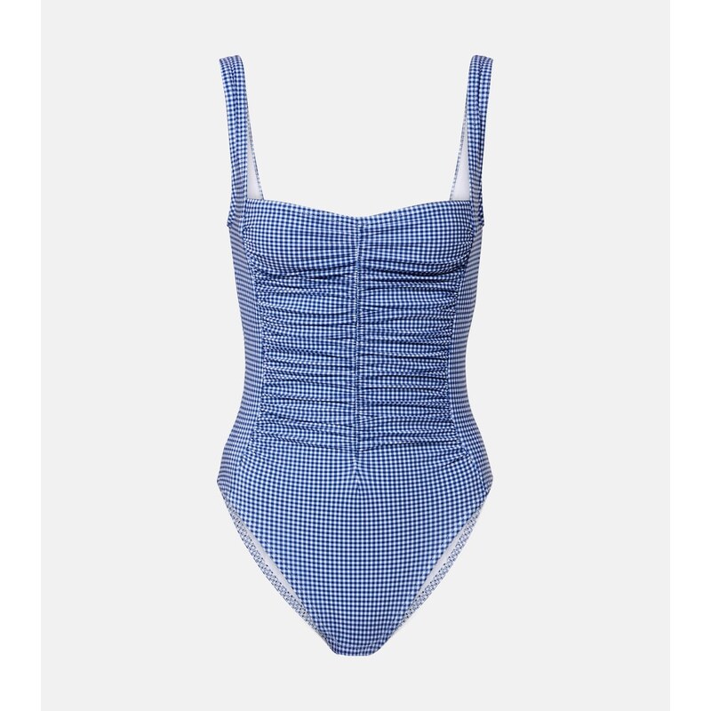 Karla Colletto Gingham ruched swimsuit