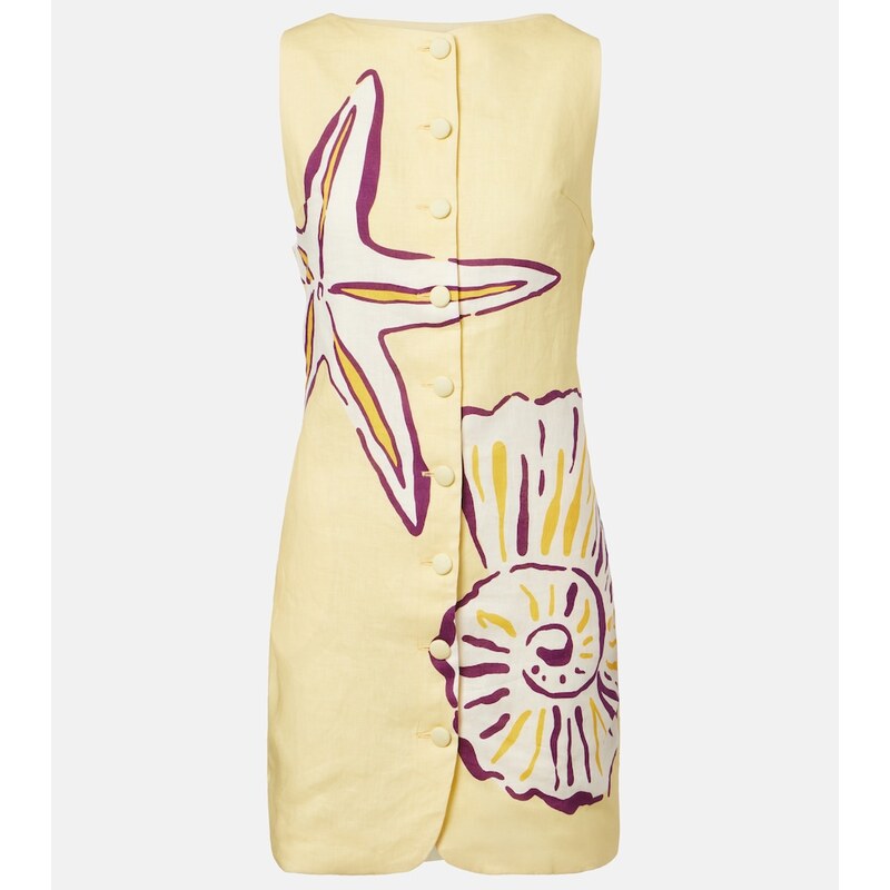 Cala de la Cruz Rhoda printed linen minidress