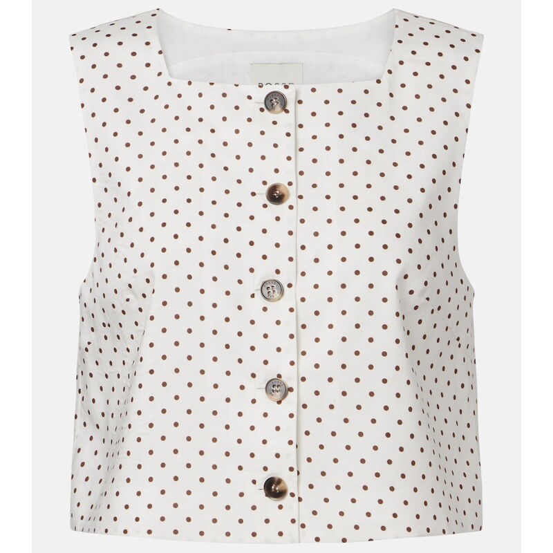 Posse Rio polka-dot crop top