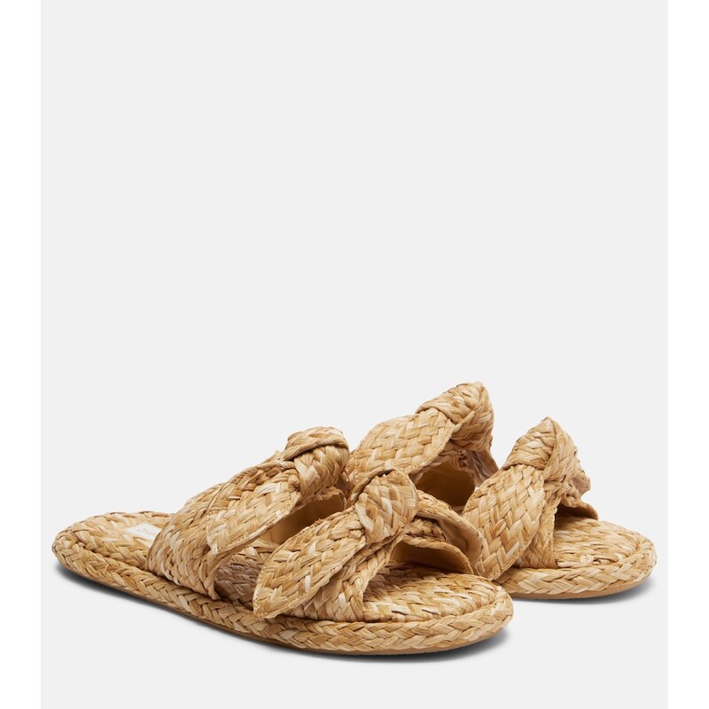 Zimmermann Carousel raffia espadrille slides