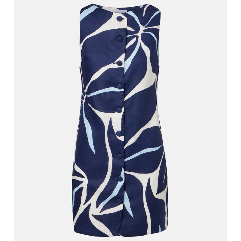 Cala de la Cruz Rhoda printed linen minidress