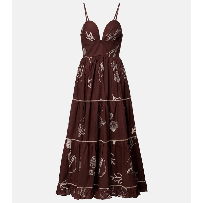 Poupette St Barth Milena printed cotton maxi dress