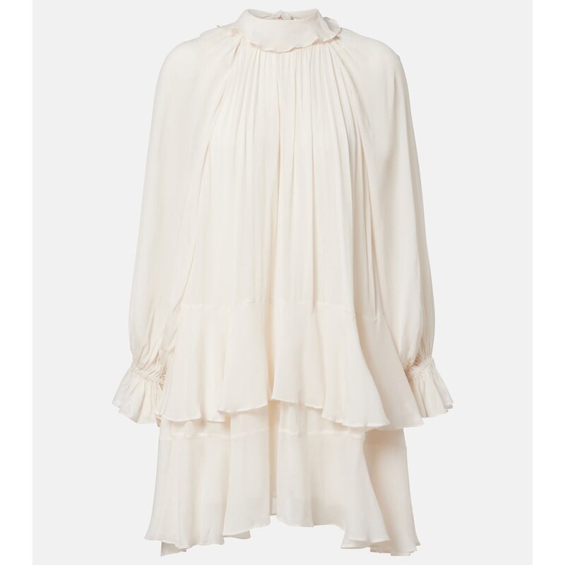 Poupette St Barth Dina ruffled chiffon minidress