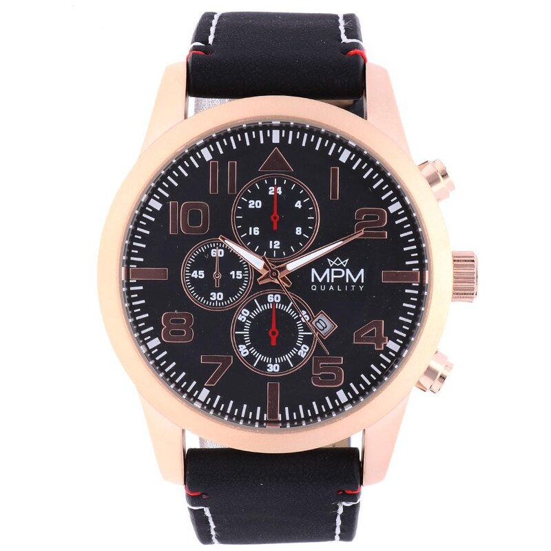 MPM Pánské kulaté přehledné hodinky MPM Pilot 11276.G