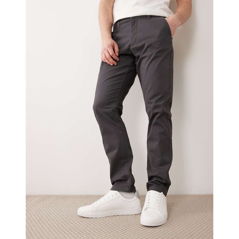 ASOS DESIGN slim chinos in grey