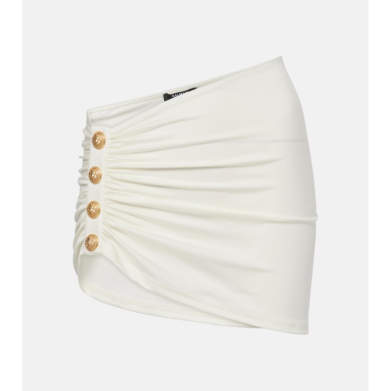 Balmain Draped asymmetric beach cover-up