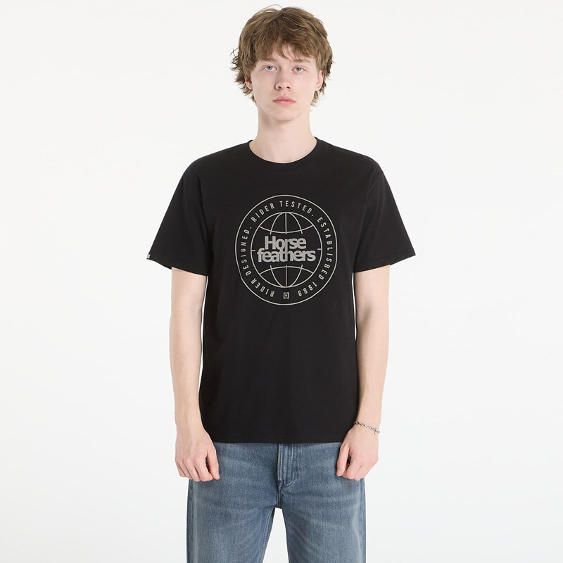 Tričko Horsefeathers Global T-Shirt Black M