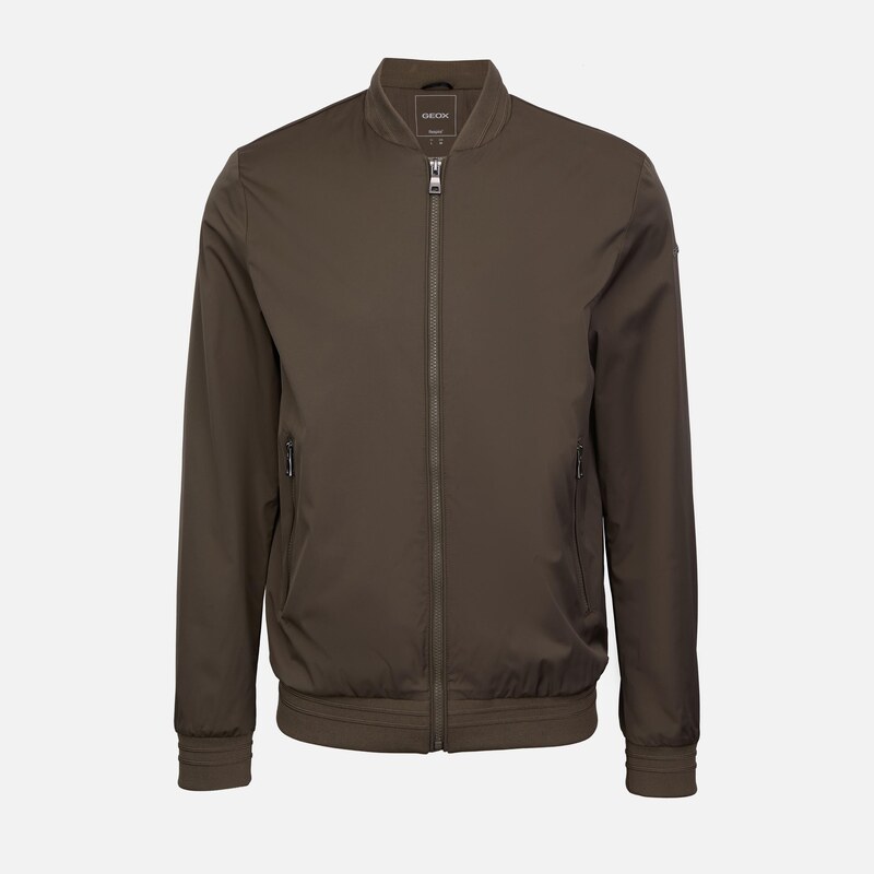 Pánská hnědá bomber bunda Geox Avola