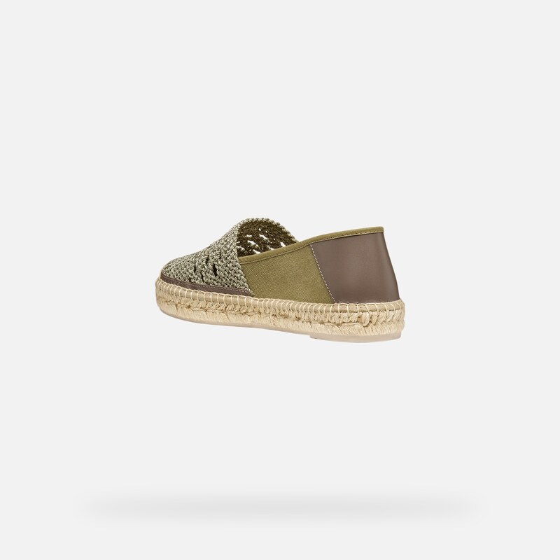 Khaki dámské espadrilky Geox Lampedusa