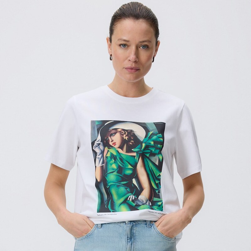 Reserved - LADIES` T-SHIRT - bílá