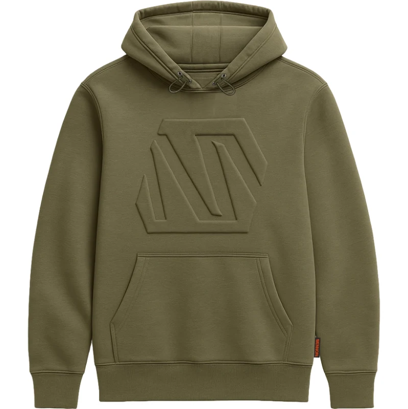 BENNON AURORA SWEATSHIRT KHAKI - Pánská mikina kapucí khaki 114952459