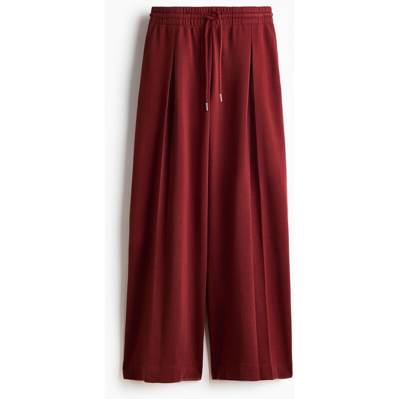 H&M - Kalhoty se sklady a stahovací šňůrkou - červená 114954460