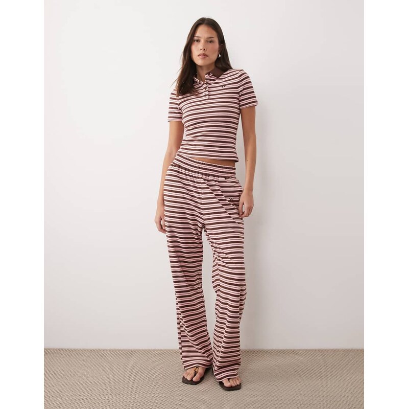 Wanderdoll Frankie premium jersey wide leg trousers co-ord in