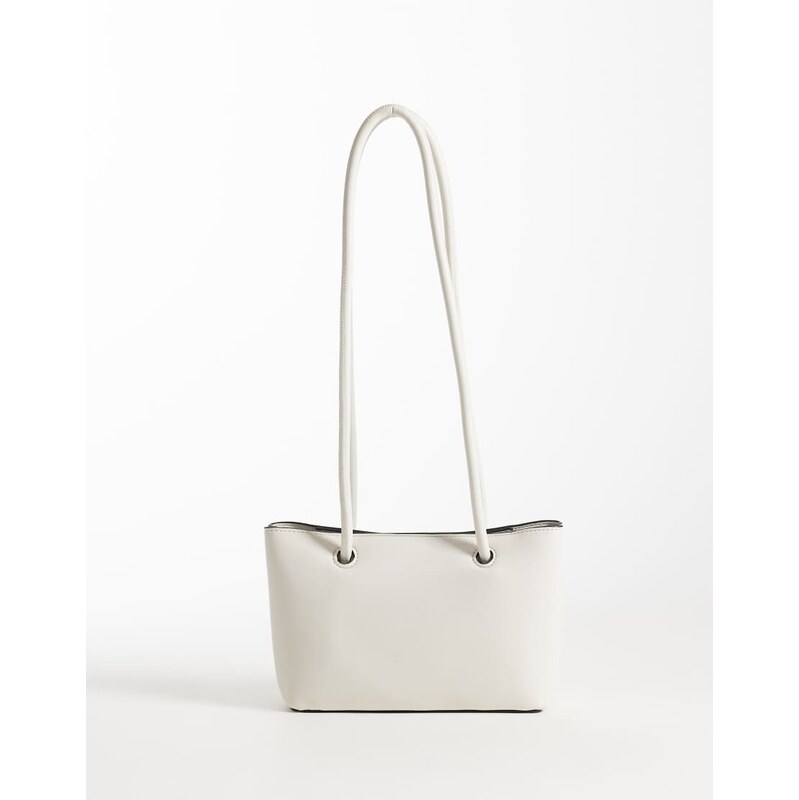 ASOS DESIGN shoulder bag in cream-White