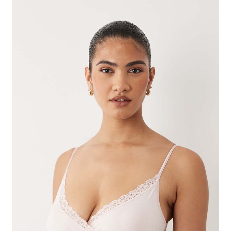 Mama.licious Mamalicious Maternity lace trim wrap front nursing