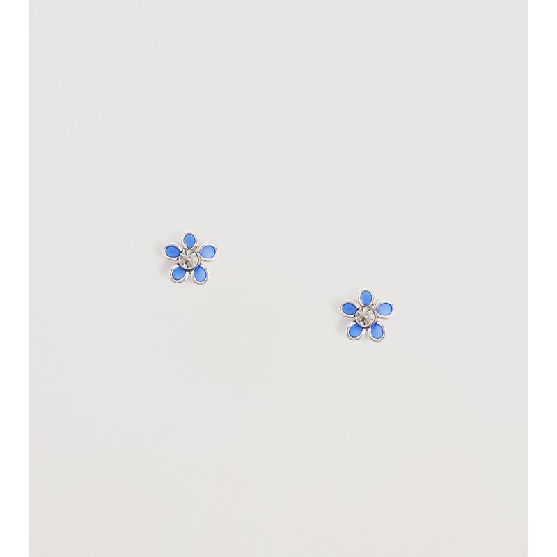 Kingsley Ryan gemset blue daisy stud in sterling silver