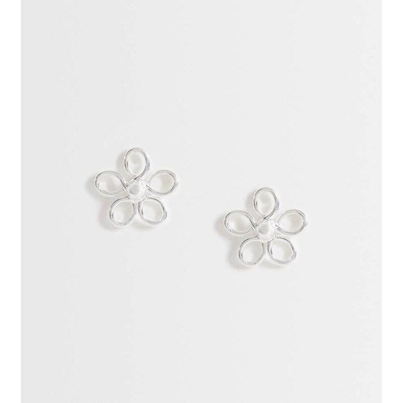 Kingsley Ryan wire daisy stud in sterling silver 114956473