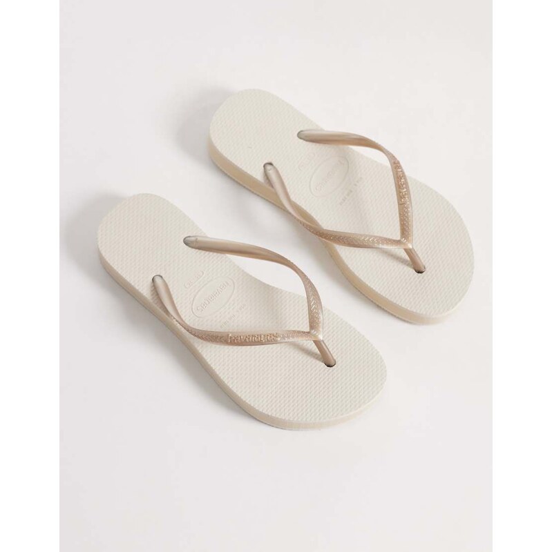 Havaianas slim platform flip flops in beige-Neutral 114956484