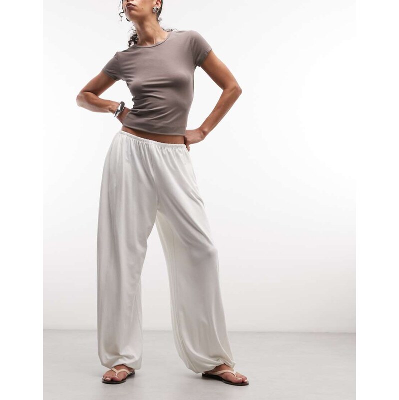 Weekday balloon fit trousers in off-white