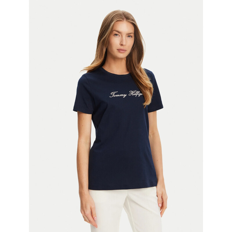 Tommy Hilfiger dámské tmavě modré tričko 114956937
