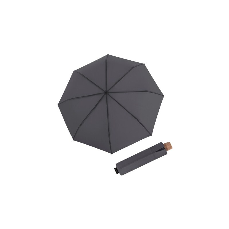 Knirps Timber manual Dark grey - skládací deštník 114957765