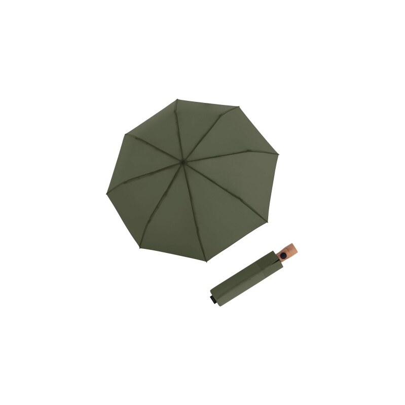Knirps Timber duomatic Olive - skládací deštník 114957770