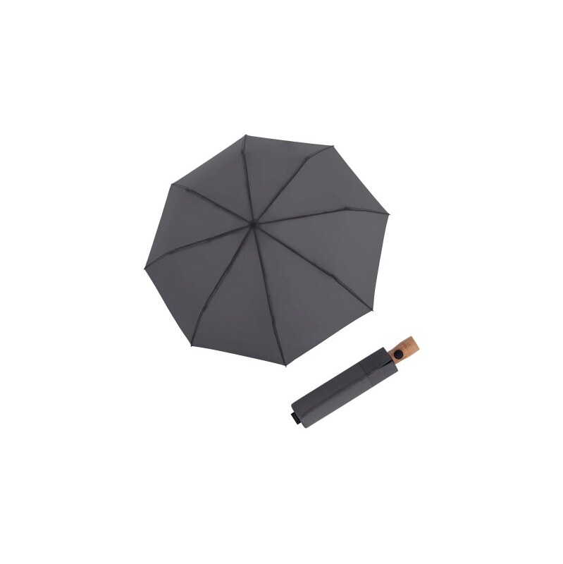 Knirps Timber duomatic Dark Grey - skládací deštník 114957773