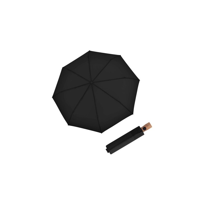Knirps Timber duomatic Black - skládací deštník 114957810