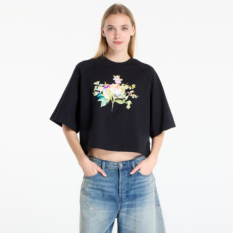 Tričko New Balance Watercolor Multi Boxy T-Shirt Black M