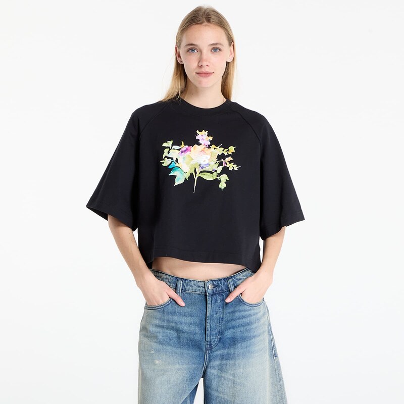 Tričko New Balance Watercolor Multi Boxy T-Shirt Black M